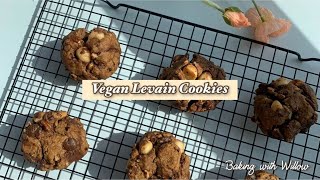 [비건베이킹] 🍪비건르뱅쿠키 만들기🍪겉바속촉 레시피 (Vegan Levain Cookies )[Eng]