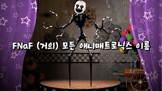 [FNaF] 프레디의 피자가게 (거의) 모든 애니매트로닉스 이름