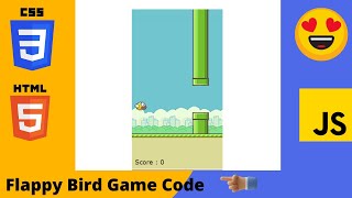 Flappy Bird Game Code | Flappy Bird Game Using Html Css Javascript