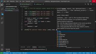 Python program to find the smallest number among three numbers.
