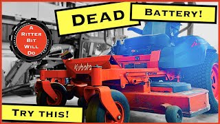 KUBOTA ZERO TURN WON'T START (An Easy Way to Jump)