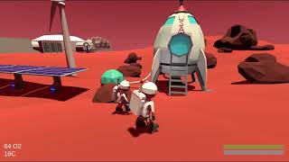 Multiplayer Martian Prototype (Unity, C#, Mirror)
