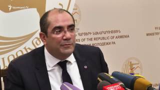 Սպորտի անկուսակցական նախարարն վրդովվեցրեցին լրագրողների հարցերը կուսակցությունների մասին