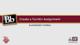 Blackboard How to Create a Turnitin Assignment