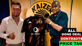 All Confirmed KAIZER CHIEFS Signing 23/24 | Price | Contract| Age | Done Deals ✅
