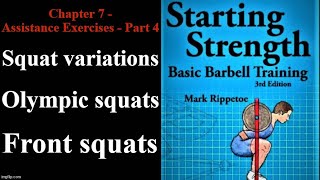 Starting Strength - Chapter 7 - Part 4 - Useful Assistance Exercises - Squat Variations