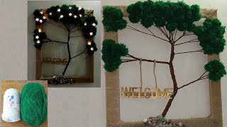 How to Make Wall Decoration with Thread @InternationalDIY