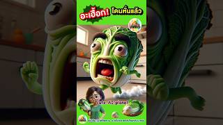 ถ้าผักเน่ารอดชัวร์ !? เมื่อ ผักกาด สะดุ้งตื่นในครัว | cuteAIplanet #การ์ตูน #คลิปตลก #น่ารัก #shorts