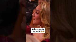Adele meets The Rock for the first time at the Grammys #shorts