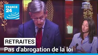 Retraites : l'abrogation du relèvement à 64 ans retoquée en commission • FRANCE 24