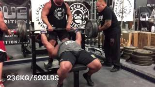 245kg/540lbs Raw Bench Paused (10-29-15)