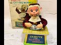 50s Linemar Suzette The Eating Monkey Vintage Tin Toy