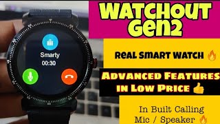 WatchOut Gen2 Smart Watch. Unboxing, Setup Guide \u0026 Detailed Review🤔. In-built Mic/Speaker etc 🔥