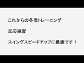 野球心ボールでストレート反応練習