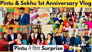 Pintu \u0026 Sekhu 1st Anniversary Vlog | Quarter में की फुल मस्ती | Pintu ने दिया Surprise #akthebrrand