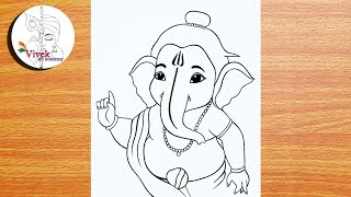 Ganpati Bappa Beautiful Drawing | Easy Drawing | Ganesh Drawing with Pencil