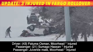 BREAKING NEWS UPDATE: 3 Injured In Fargo Rollover On Interstate-94