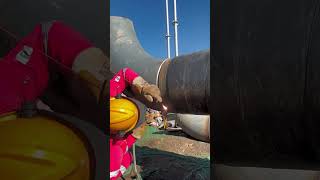 Thermal welding process of natural gas pipeline