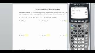Video 17 Functional Notation