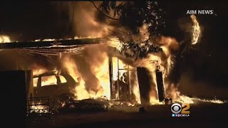 Flames Rip Through Several Cars, Threaten Homes In Murrieta