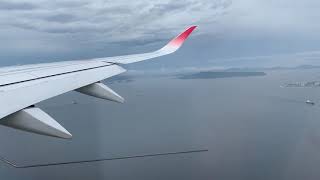 JAL A350 福岡空港着陸/Japan airlines A350 landing at Fukuoka airport.