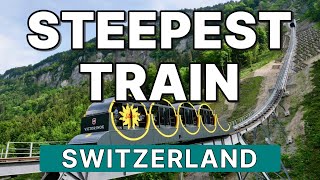 Breathtaking Ascent: Full Ride Up World's Steepest Train #switzerland #train #scary #thrilling