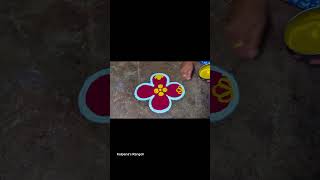 Easy Rangoli Flower design Kollam