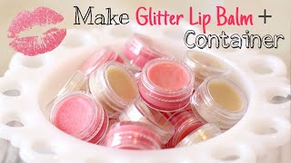 How to make Glitter Lip Balm \u0026 Lip Balm Container | Lip Gloss at home | Lip Balm kaise banate hain