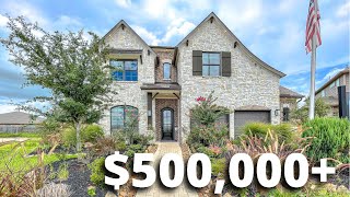 MODERN LUXURY 2 STORY MODEL HOUSE TOUR NEAR HOUSTON TEXAS WITH BREATHTAKING STAIRCASE | $500,000+