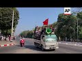 yangon protesters brave risk of military crackdown