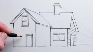 How to Draw a House using One-Point Perspective for Beginners