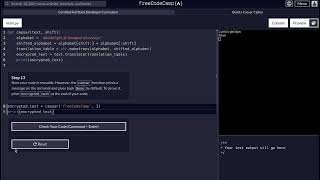 FreeCodeCamp - Python Project - Step 13 of 25 - Caesar Cipher