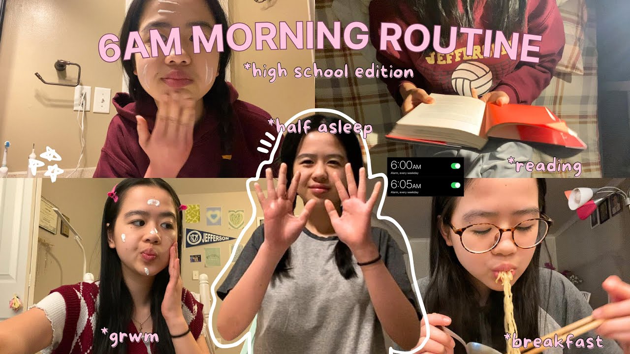 My 2 Hours 6am School Morning Routine ёяш ёяпл Productive And Chaotic