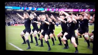 All Blacks Haka vs Georgia in Cardiff, Rugby World Cup 2015 lead by Richie McCaw