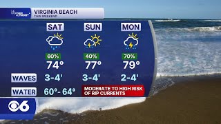Virginia Beach Memorial Day Weekend Forecast: Moderate to high risk of rip currents