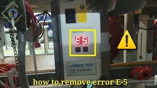 jack sewing machine, remove error 5