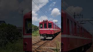 【石津駅🚉に到着した桑名行き♯600系（604編成D04）京急カラー車♯養老鉄道】♯shorts