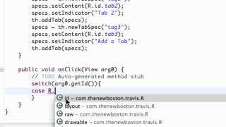 Android Developing Applications Tutorial 86 Creating Tabs in Java