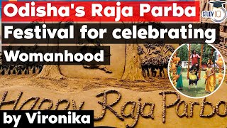 Raja Parba festival of Odisha for celebrating Womanhood - Current Affairs for UPSC, Odisha PCS exam