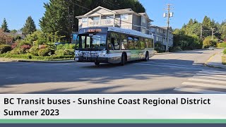 BC Transit buses on the Sunshine Coast - Summer 2023 edition