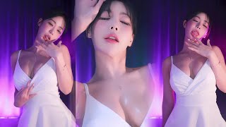 【4K60FPS】BJ Haru 하루S2  Sexy dance with big breasts in white dress  | 白色连衣裙爆乳性感热舞