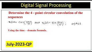 Circular convolution between given two sequences using time domain formula