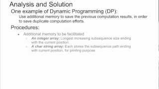 Programming Interview 49: Print Longest Increasing Subsequence (LIS) using Dynamic Programming