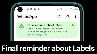 Final reminder about labels | labels for messages are going away soon