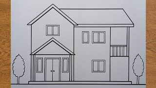 How to Draw a House | Easy House Drawing for Beginners
