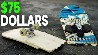 DON'T BREAK THE $75 DOLLAR INTERNET SNOWBOARD!