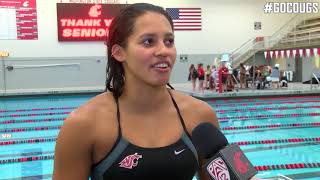 Anna Brolin after Senior Day Victory