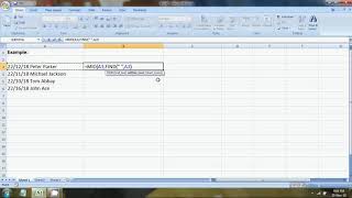 Find text in excel using MID(), LEN(), and FIND() functions 2018
