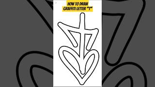 how to draw a graffiti letter T #drawing #graffiti #digitalart