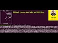 Github create and add an SSH Key